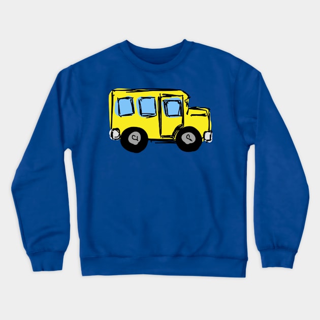 School Bus Crewneck Sweatshirt by SpookyMeerkat